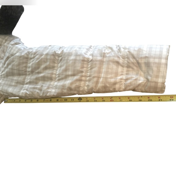 Columbia Omni Shield Jacket Size 1X Beige Plaid Hooded Down Puffer Pockets - Picture 11 of 14